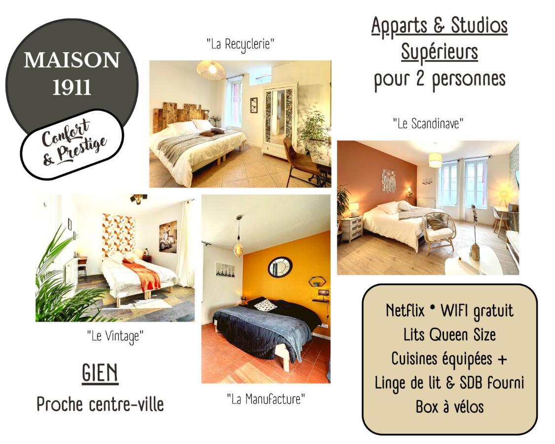 Appart Le Scandinave - Maison 1911 - Confort & Prestige Gien Bagian luar foto